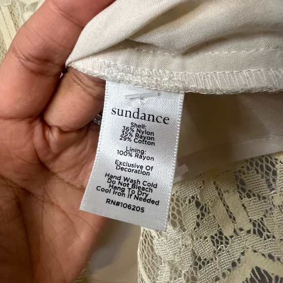 Sundance Esme Cream Scalloped Lace Blouse Size M - Picture 6 of 6